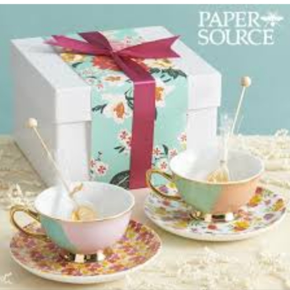 ISO Paper Source Tea Set- IN SEARCH OF ❤️💛💜